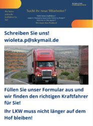 Wir finden Berufskraftfahrer aus Polen für Ihr Unternehmen.