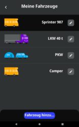 LKW Truck Navigation auf Handy