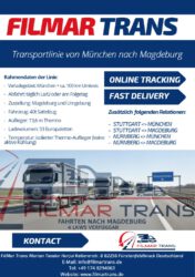 Feste Transportkapazitäten München → Magdeburg | Zuverlässige Linie Feste Transportkapazitäten München → Magdeburg | Zuverlässige Linie