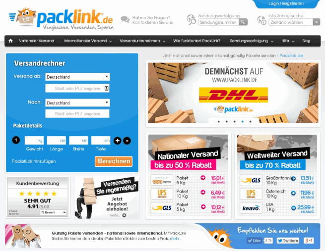 PackLink Website